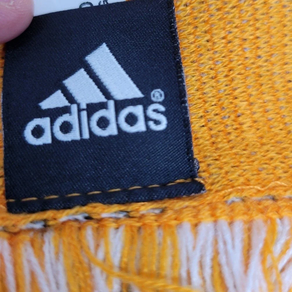 Houston Dynamo MLS Soccer Scarf Adidas Gold Gray Stripe Knit‎ Accessory HG10290